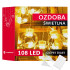 Ziemassvētku silti baltu LED lampiņu aizkars Springos CL4045, 108 LED