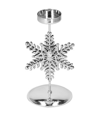 Springos CA1054 metāla svečturis ar sniegpārslas rakstu, 17 × 9 × 8,2 cm