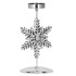 Springos CA1054 metāla svečturis ar sniegpārslas rakstu, 17 × 9 × 8,2 cm