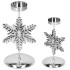Springos CA1054 metāla svečturis ar sniegpārslas rakstu, 17 × 9 × 8,2 cm