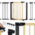Drošības vārti kāpnēm Springos SG0012BC 75-124 cm brūns-melns