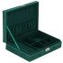 Rotaslietu lādīte Springos HA1043, 28x19,5x7 cm, zaļš samta organizators ar 17 nodalījumiem
