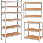 Metāla plaukts 6 plauktiem Springos HA5213 225 x 110 x 50 CM