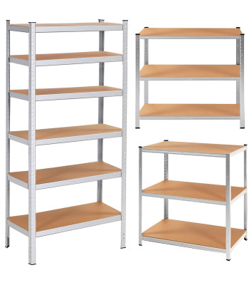 Metāla plaukts 6 plauktiem Springos HA5213 225 x 110 x 50 CM