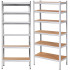 Metāla plaukts 6 plauktiem Springos HA5213 225 x 110 x 50 CM