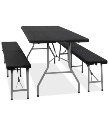 Saliekams galds ar 2 soliem, Springos GF0098, 180 x 74 x 74 cm