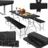 Saliekams galds ar 2 soliem, Springos GF0098, 180 x 74 x 74 cm