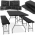 Saliekams galds ar 2 soliem, Springos GF0098, 180 x 74 x 74 cm