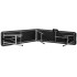 Saliekams galds ar 2 soliem, Springos GF0098, 180 x 74 x 74 cm