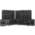 Saliekams galds ar 2 soliem, Springos GF0098, 180 x 74 x 74 cm