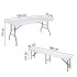 Saliekamais galds ar 2 soliem Springos 180 x 74 x 74 cm GF0099