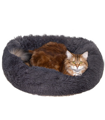 Kaķu gulta, grafīta, apaļa, Springos PA0146, XXS, 40 cm