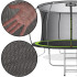 Dārza batuts ar ārējo drošības tīklu, Springos TP0023, 16 ft (487–500 cm)