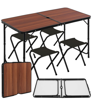 Saliekams galds ar krēsliem, Springos CS0107, 120 x 60 cm
