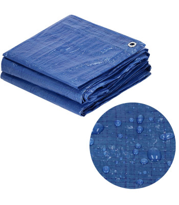 Brezents Springos, zilā krāsā, 4x6 m, 60 g/m2, GA2117