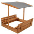 Koka smilšu kaste 120x120cm Springos SB120RSET