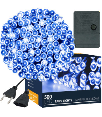 Ziemassvētku lampiņas zilas, Springos CL0537 500 LED