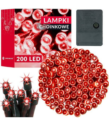 Ziemassvētku lampiņas, 200 LED, Springos CL0208