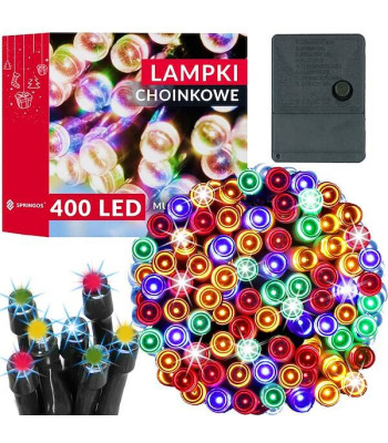 Ziemassvētku lampiņas, Springos CL0404, 400 LED, 27,5 m