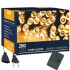 Ziemassvētku lampiņu virtene, silti balta, Springos CL0204, 200 LED, 15,5 m