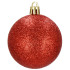 Ziemassvētku bumbiņas, sarkanas, plastmasas, Springos, 20 gab., CA0096, 4 cm