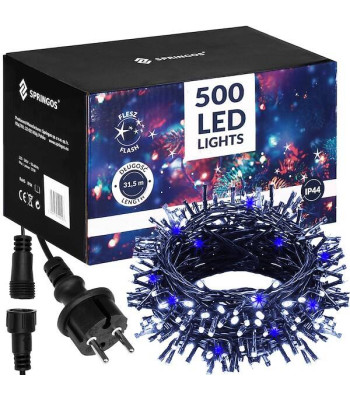 Ziemassvētku eglīšu lampiņas Springos CL0533 500 LED 31,5 m