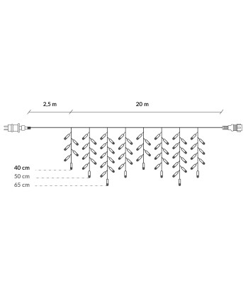 Ziemassvētku lampiņas Springos CL0518, 500 LED