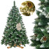 Mākslīgā Ziemassvētku eglīte Premium Royal Trees Springos CT0192, sniegota dimanta priede ar čiekuriem, 240 cm