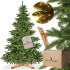 Mākslīgā Ziemassvētku eglīte Premium Royal Trees ar koka statīvu Springos CT0194 180 cm