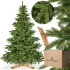 Mākslīgā Ziemassvētku eglīte Premium Royal Trees ar koka statīvu Springos CT0194 180 cm