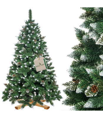 Mākslīgā Ziemassvētku eglīte Premium Royal Trees Springos, sniegota dimanta priede ar čiekuriem CT0191 220 cm