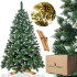 Mākslīgā Ziemassvētku eglīte Premium Royal Trees Springos, sniegota dimanta priede ar čiekuriem CT0191 220 cm