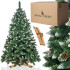 Mākslīgā Ziemassvētku eglīte Premium Royal Trees Springos, sniegota dimanta priede ar čiekuriem CT0191 220 cm