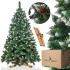 Mākslīgā Ziemassvētku eglīte Premium Royal Trees, sniegota dimanta priede ar čiekuriem, Springos CT0189, 150 cm