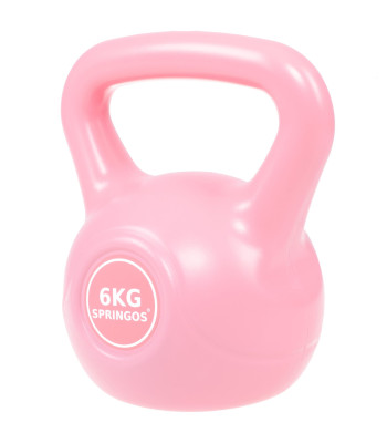 Kettlebell svaru bumba ABS Springos FA1059, rozā, 6 kg