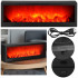 Dekoratīvā LED kamīna lampa, melna — Springos CL0863, USB, 60 x 10 x 19,5 cm