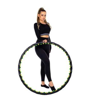 Hula stīpa ar masāžas izciļņiem un magnētiskām kniedēm, Springos FA0096, 100 cm