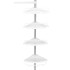 Stūra teleskopisks vannas istabas plaukts ar 4 līmeņiem dušai, balts, Springos HA5176