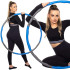 Hula stīpa ar masāžas izcilņiem, zila un pelēka, Springos FA0068 100 cm