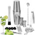 Bārmeņa komplekts šeiker tin tin Springos KI0016 14 gab. sudraba