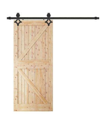 Bīdāmo durvju sistēma barn door, tērauds, melna, Springos HA5002, 183 cm