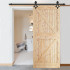 Bīdāmo durvju sistēma barn door, tērauds, melna, Springos HA5002, 183 cm