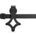 Bīdāmo durvju sistēma barn door, tērauds, melna, Springos HA5002, 183 cm
