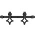 Bīdāmo durvju sistēma barn door, tērauds, melna, Springos HA5002, 183 cm