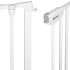 Aizsargbarjera ar spiediena stiprinājumu, 5 paneļi, balta, Springos SG0016, 318 cm