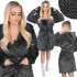 Peldmētelis sievietēm ar kapuci, tumši pelēks, Springos HA7364, L/XL