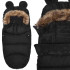 4-in-1 ratu guļammaiss ar kažokādas apkakli, melns, Springos SB0046, 96 cm