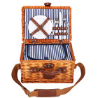 Termiskais piknika grozs ar aprīkojumu, pīts, brūns — 2 personām, 37x27x20 cm