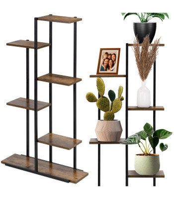 Metāla puķu statīvs, 6 līmeņi, bēniņu stila, daudzlīmeņu, moderns, Springos GA0211, 113 cm