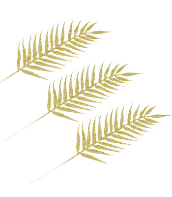 Ziemassvētku rotājumu komplekts Springos, dekoratīvi zari, zelta ar spīdumiem, 3 gab., 43 cm, CA1217